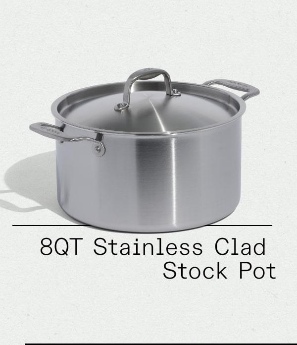 8QT Stainless Clad Stock Pot