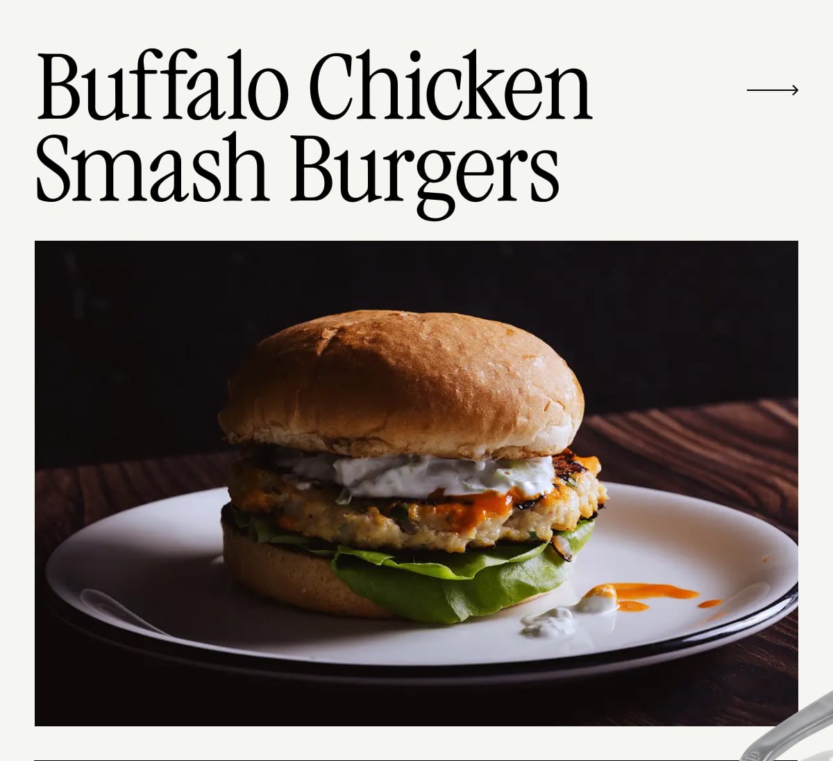 Buffalo Chicken Smash Burgers