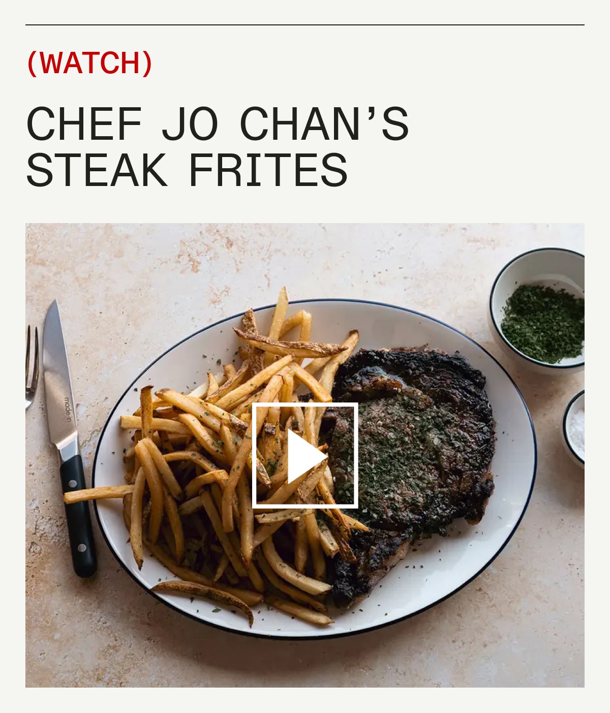 (WATCH) Chef Jo Chan's Steak Frites (WATCH) Chef Jo Chan's Steak Frites