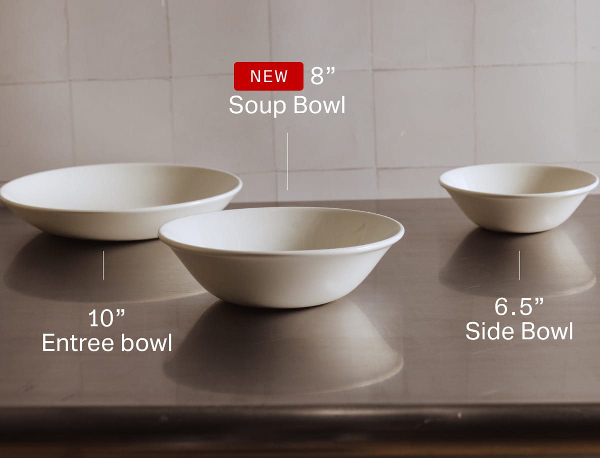 10" Entree Bowl. New 8" Entree Bowl. 6.5" Entree Bowl. 