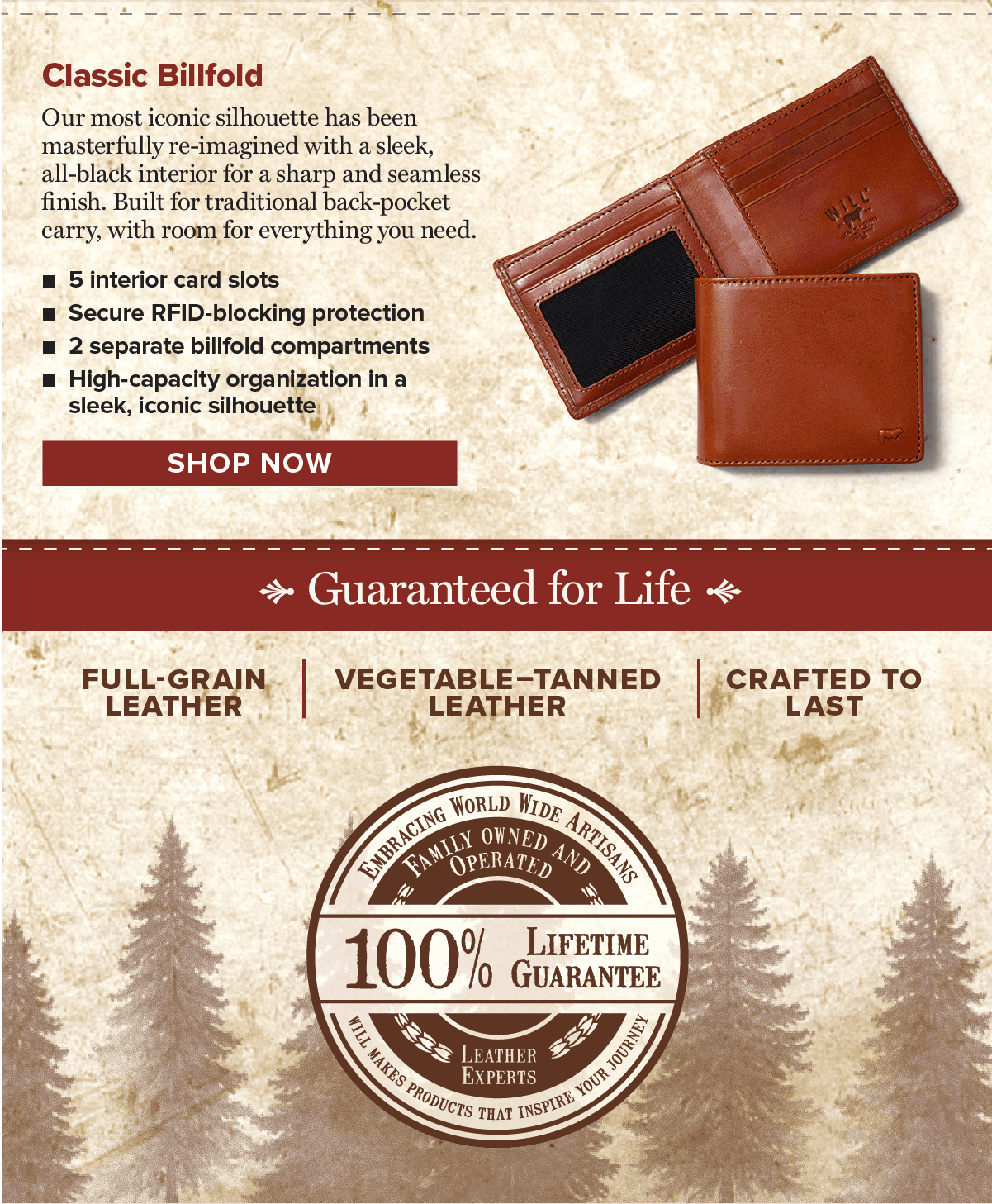 Shop Classic Billfold Noir