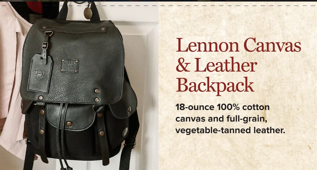 Lennon Canvas & Leather Backpack