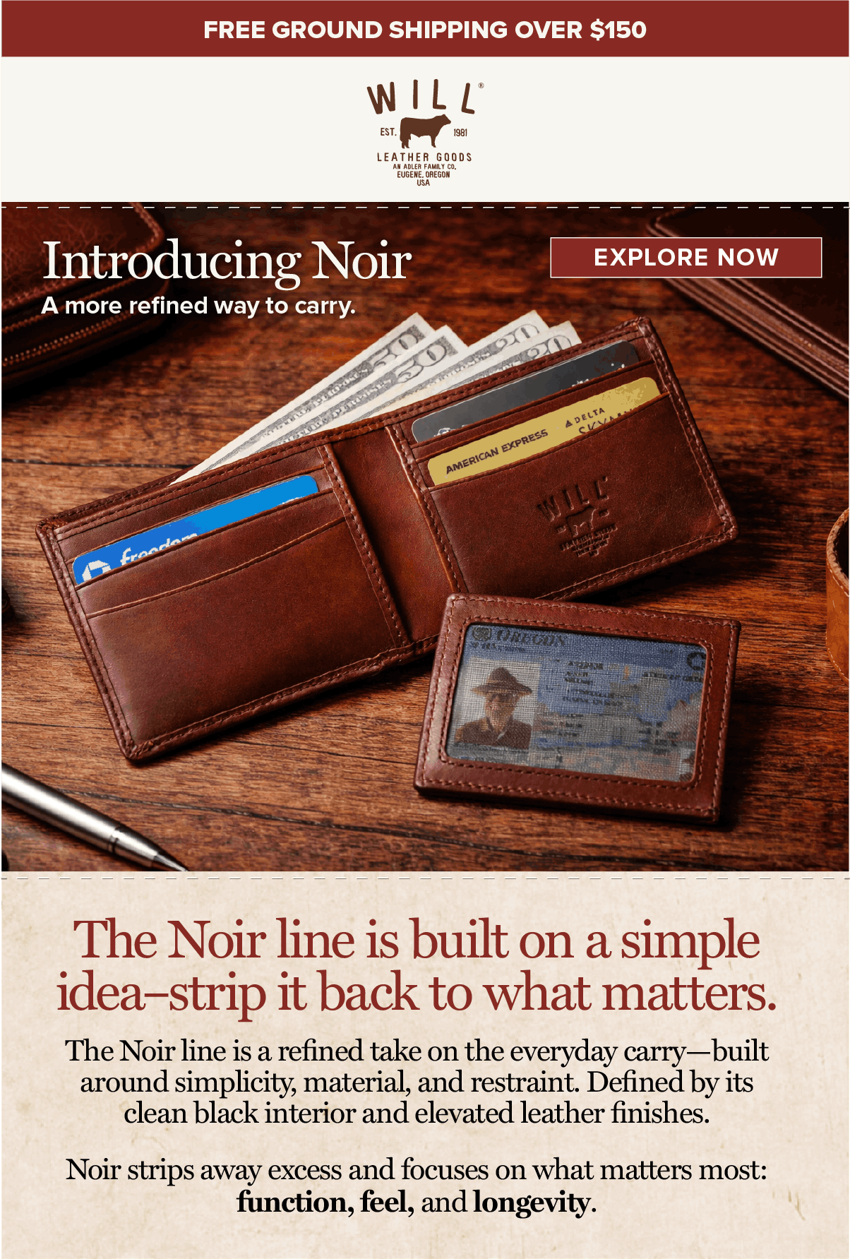 Shop Classic Billfold Noir