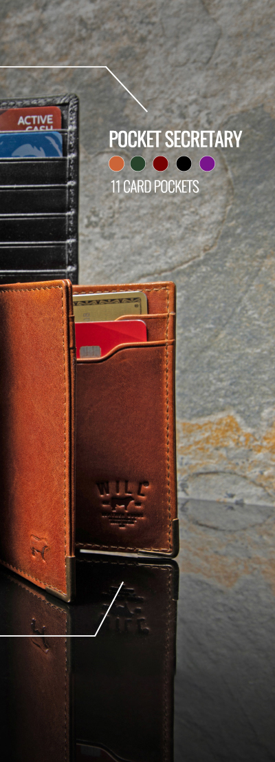 Tradesman Slim Wallet in Cognac