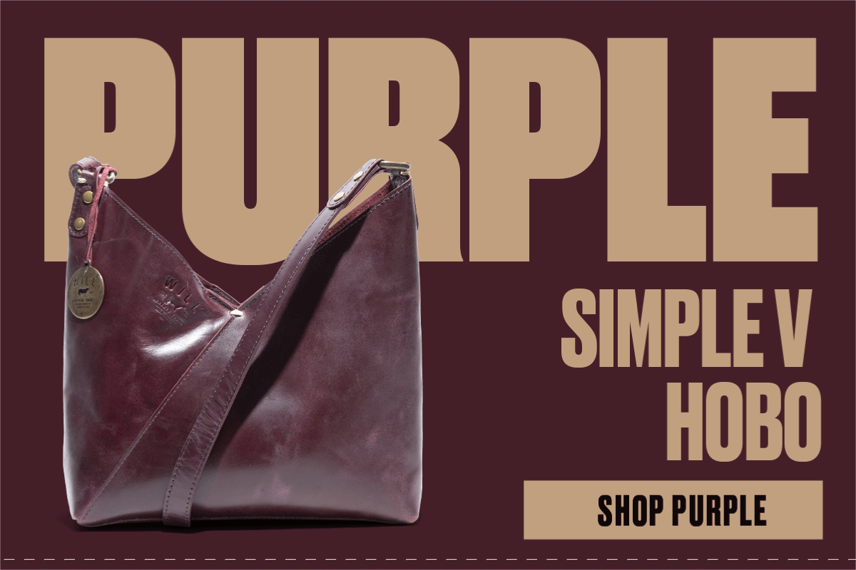 Shop purple leather goods