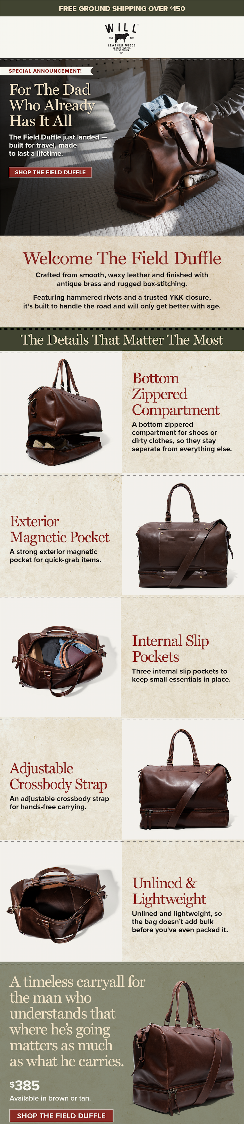 THE FIELD DUFFLE