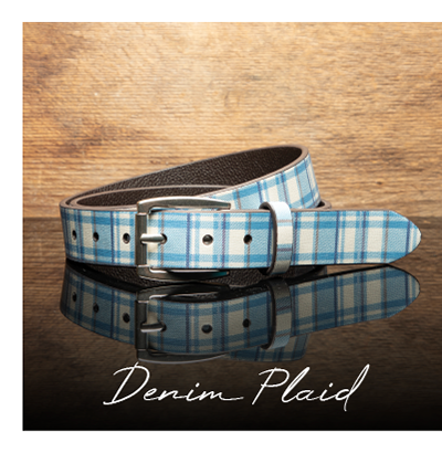Denim Plaid Belt