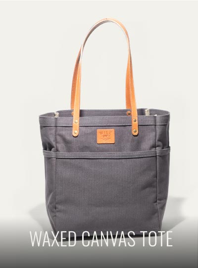 waxed canvas work tote