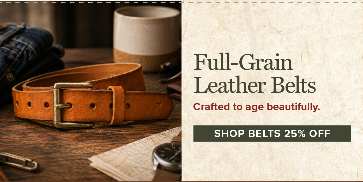 Full-grain leather belt