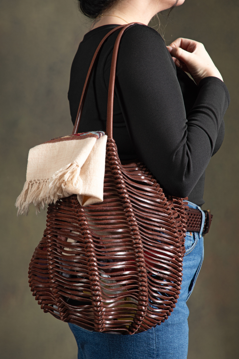 Woven Leather Lace bag