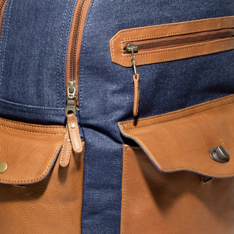 Canvas and Leather Backpack