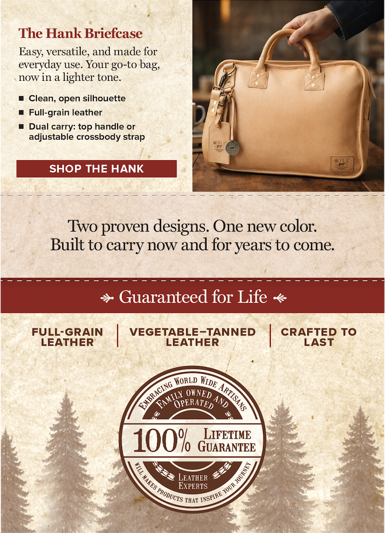 Shop The Hank Briefcase in Sand