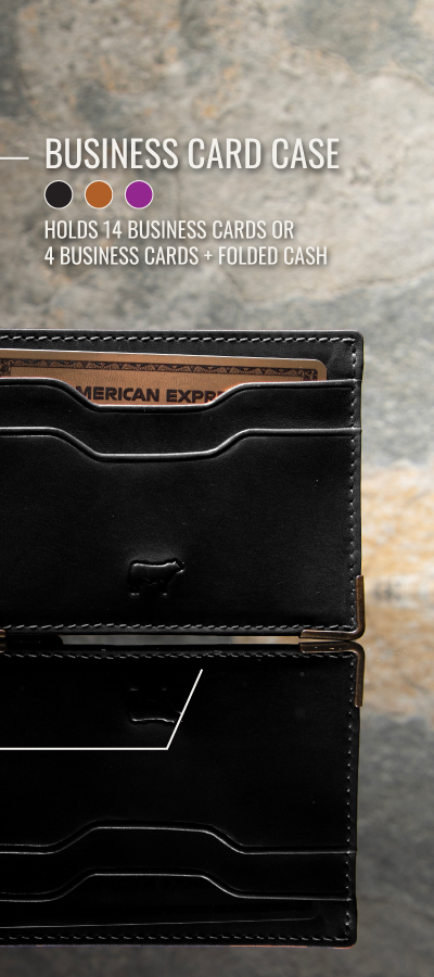 Bank Card Case in Cognac