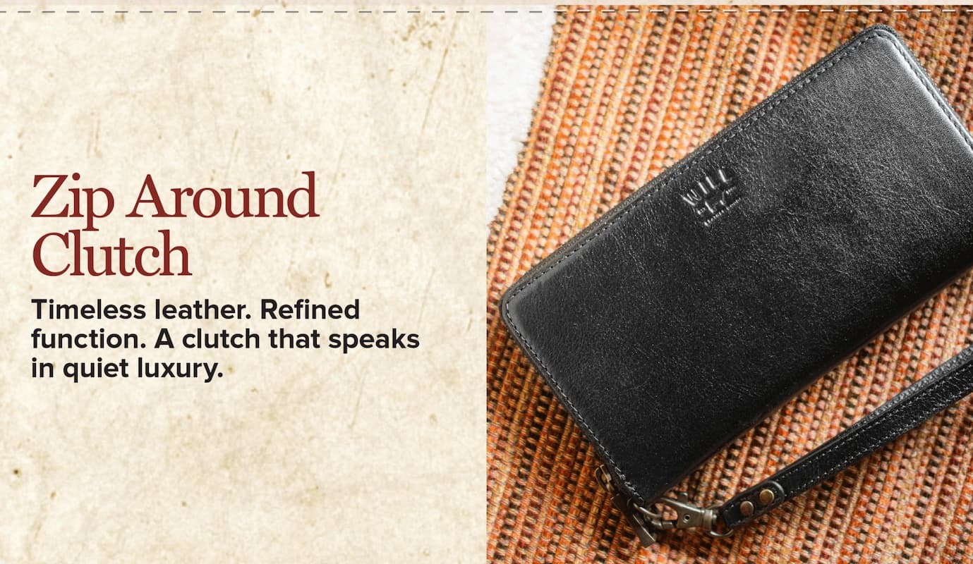 zip around clutch