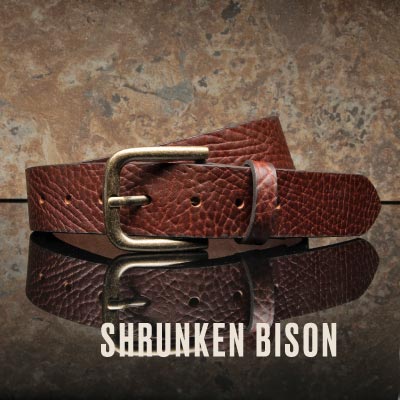 Shrunken bison belt