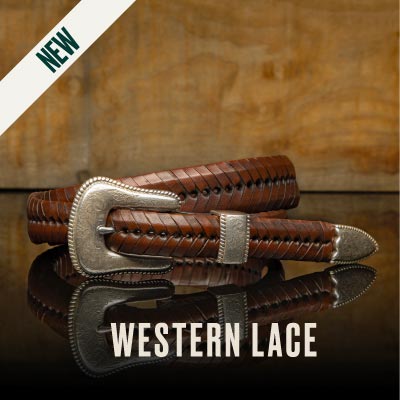 Western tapered lace belt
