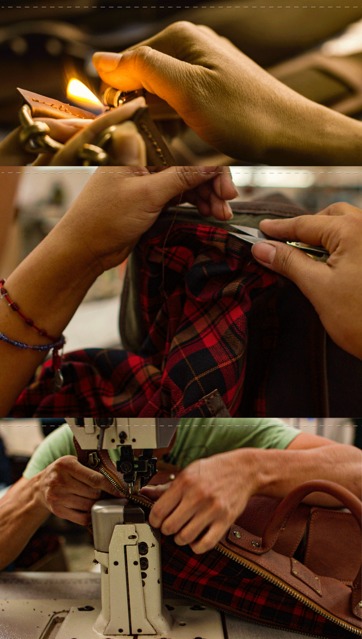 Will Leather Goods artisans handcrafting and repairing leather goods