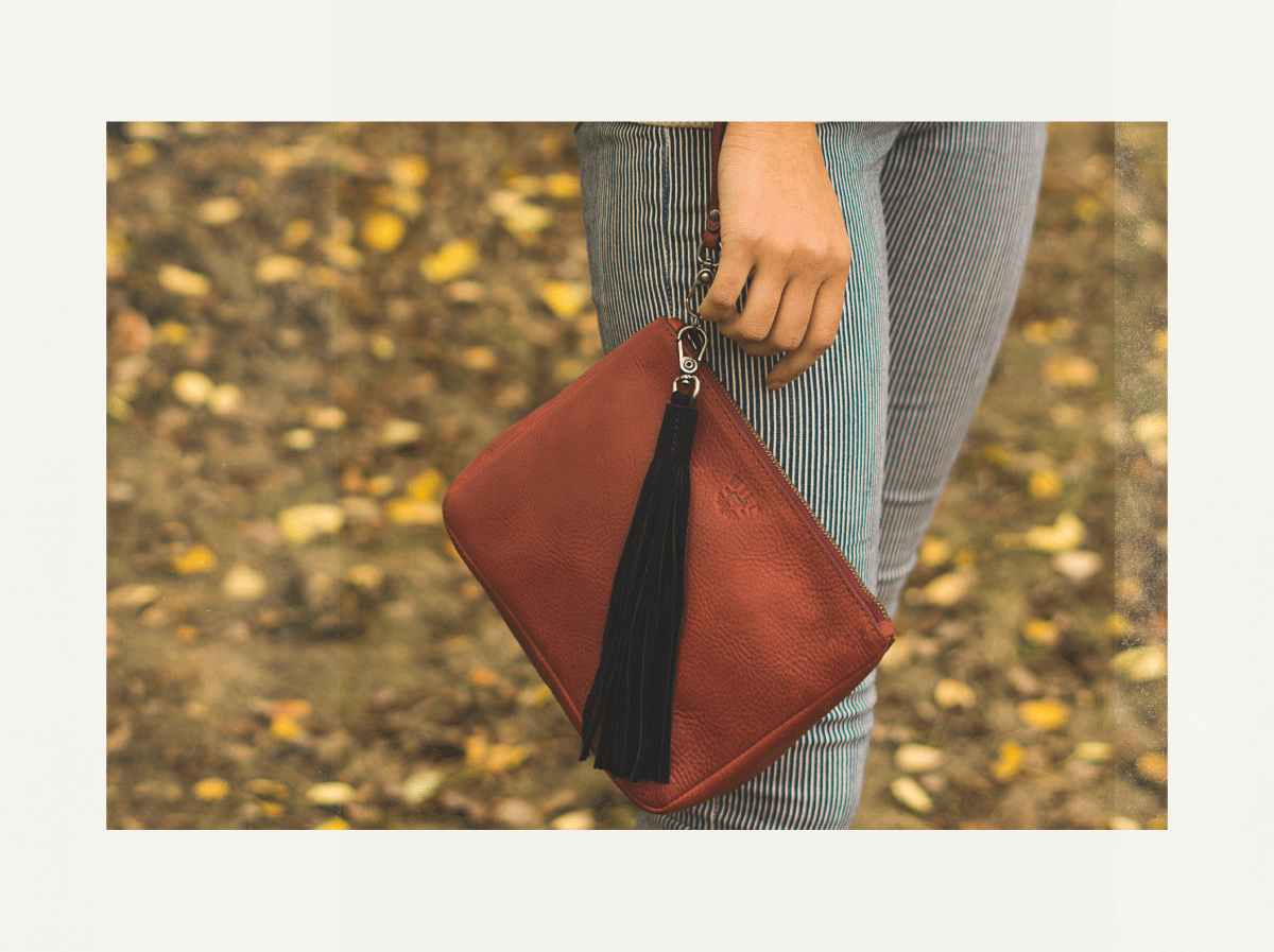 Will Leather Goods red leather bag for fall
