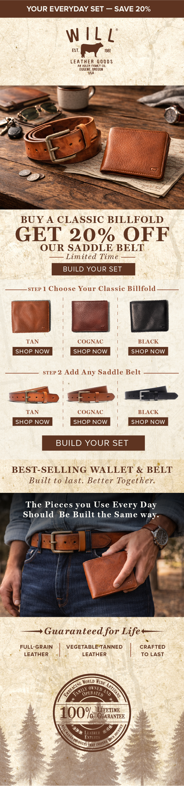 Classic BillFold & Saddle Belt Bundle