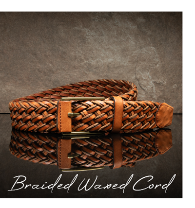 Braided Waxed Cord Belt