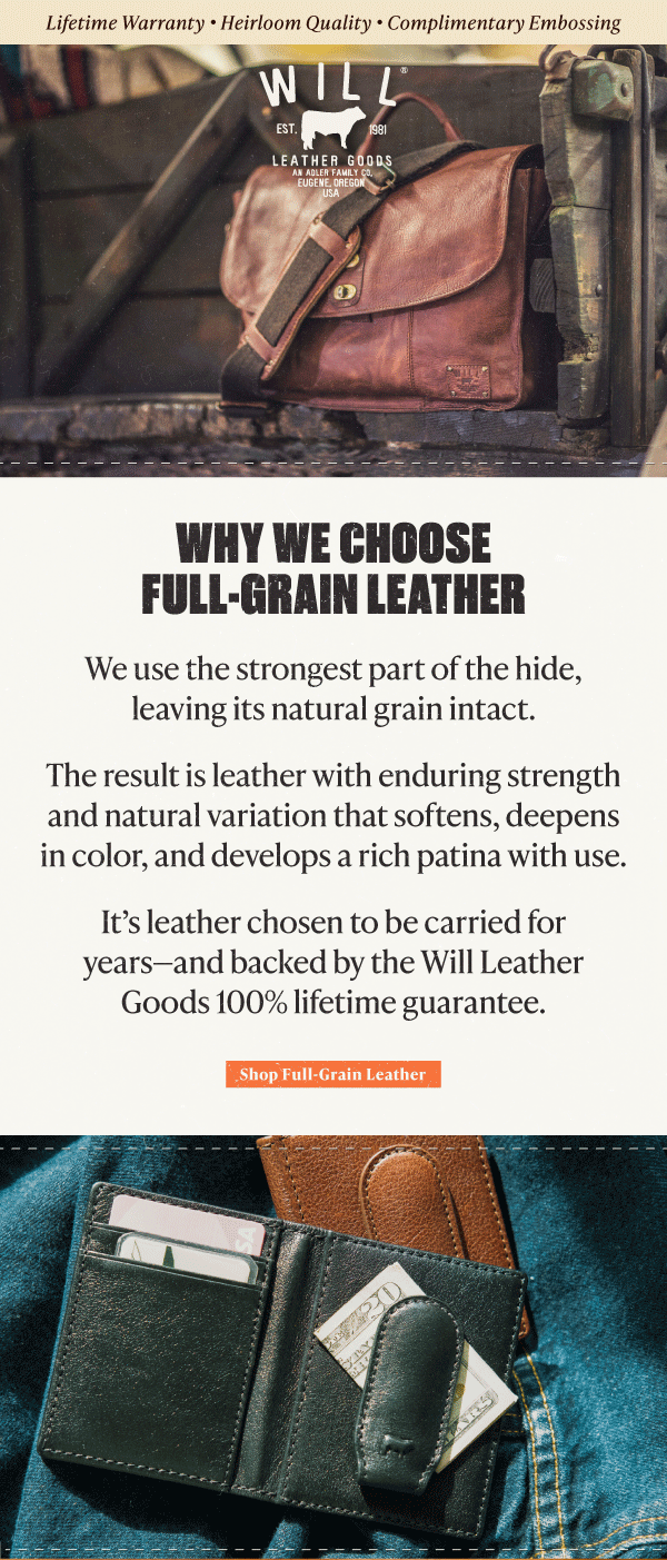 Full grain Leather