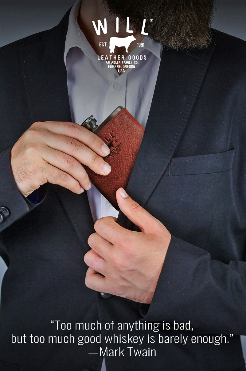 Leather and Steel Flask