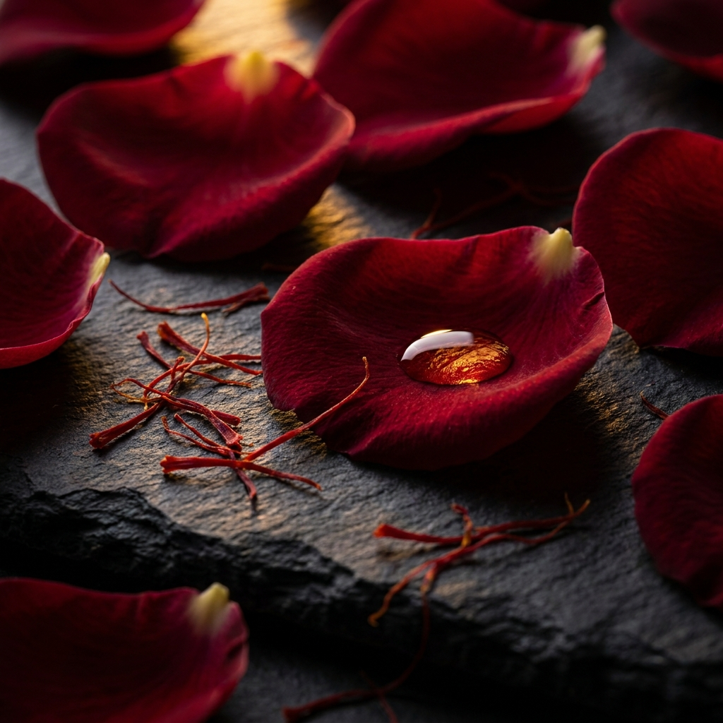 Damask rose and saffron