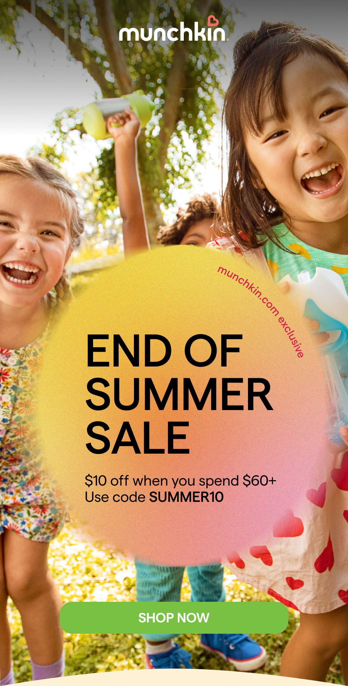 $10 off when you spend $60+. Use code SUMMER10
