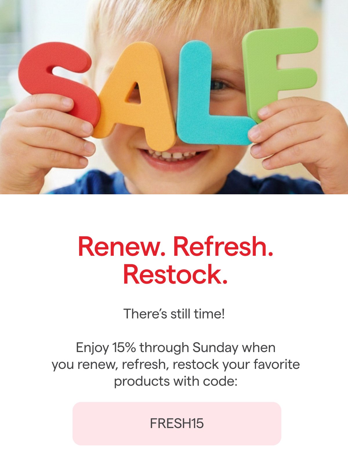 Renew. Refresh. Restock.
