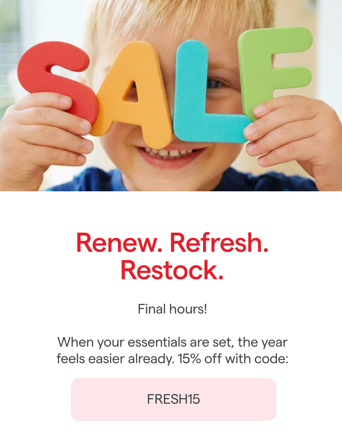 Renew. Refresh. Restock.