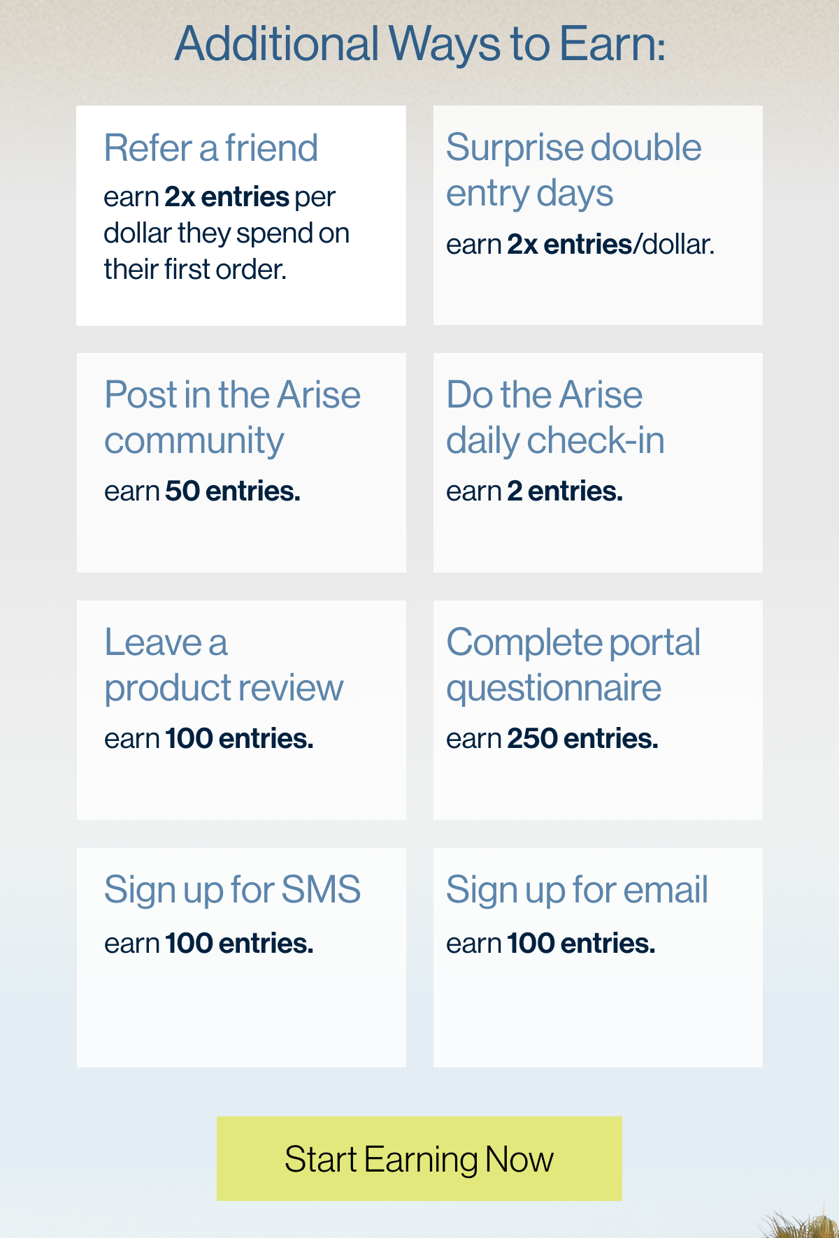 Additional ways to earn