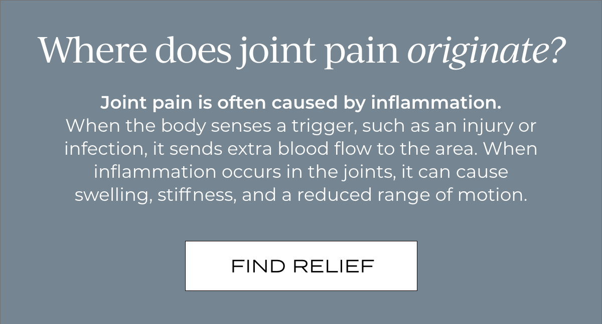 Where does joint pain originate?