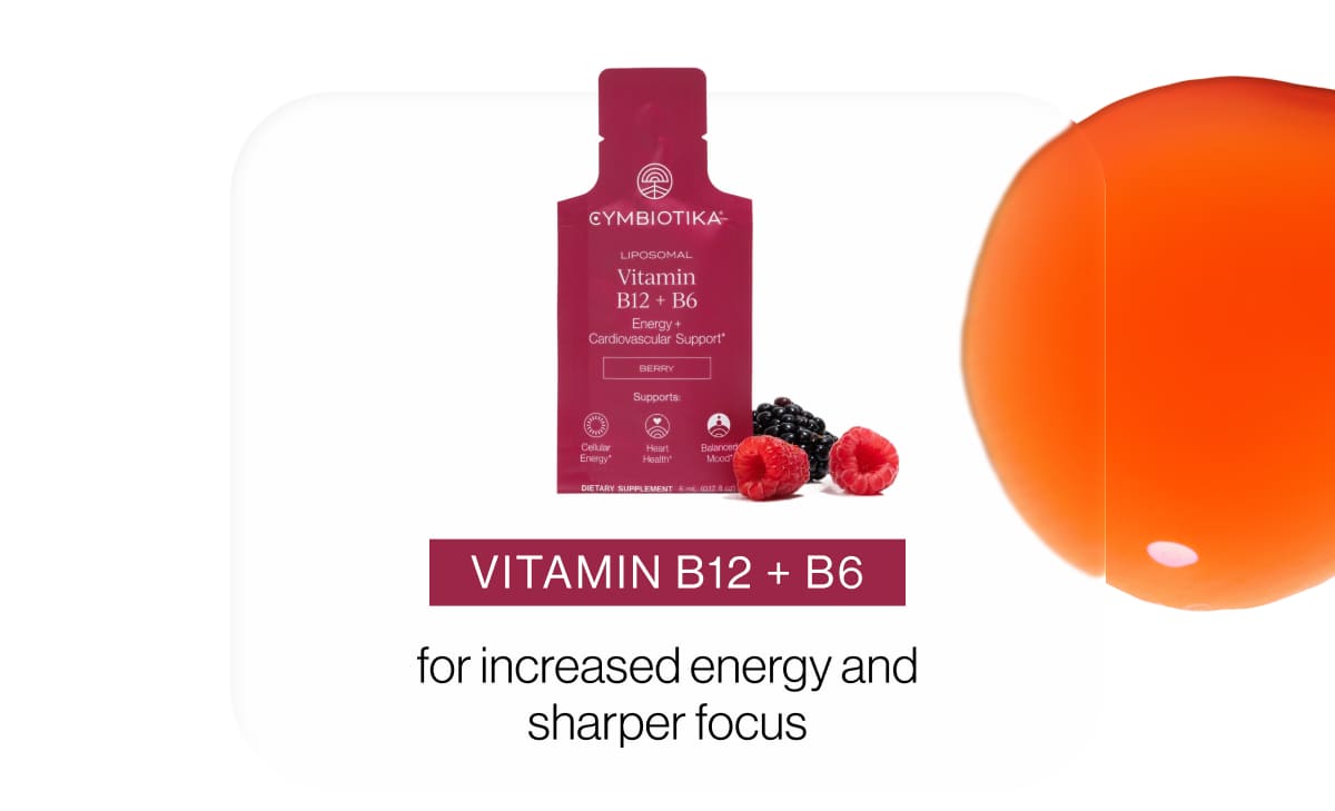Vitamin B12 + B6 for increased energy and sharper focus 