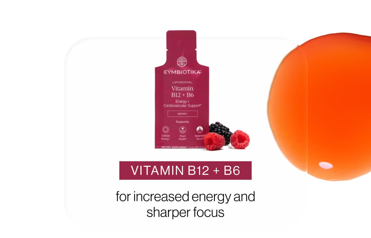 Vitamin B12 + B6 for increased energy and sharper focus 