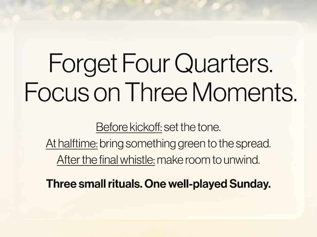 Forget Four Quarters. Focus on Three moments