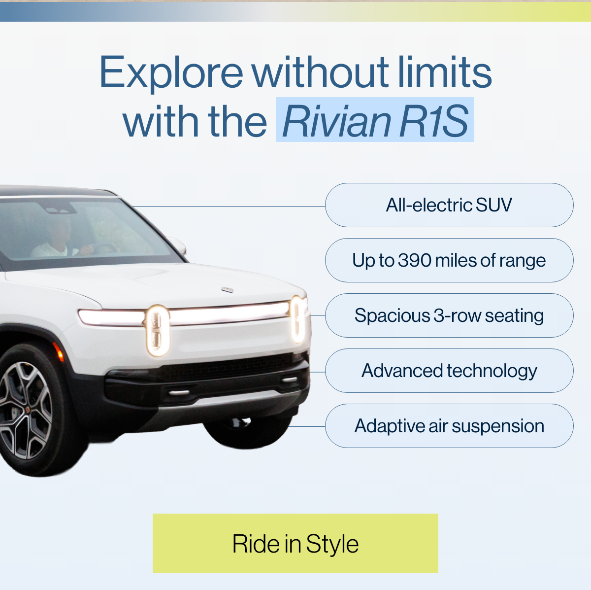 Explore without limits with the Rivian R1S