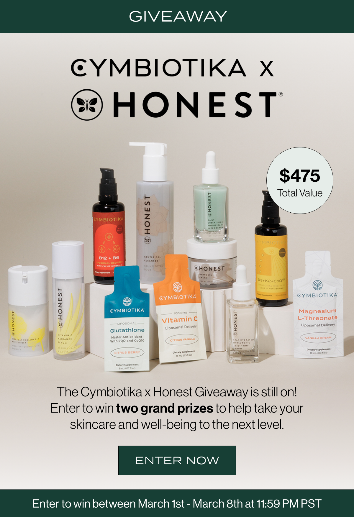 Cymbiotika X Honest Company Giveaway