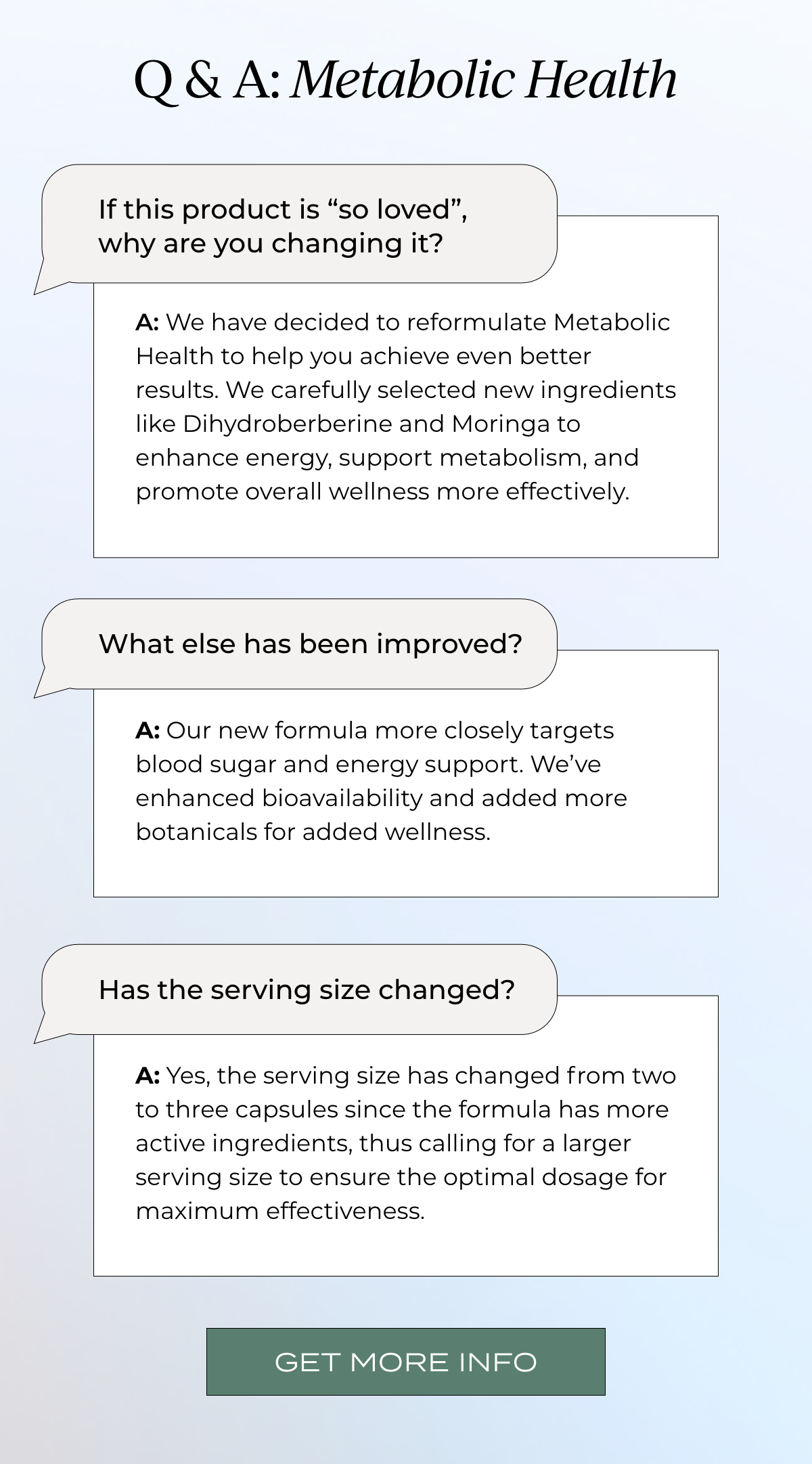Q & A Metabolic Health