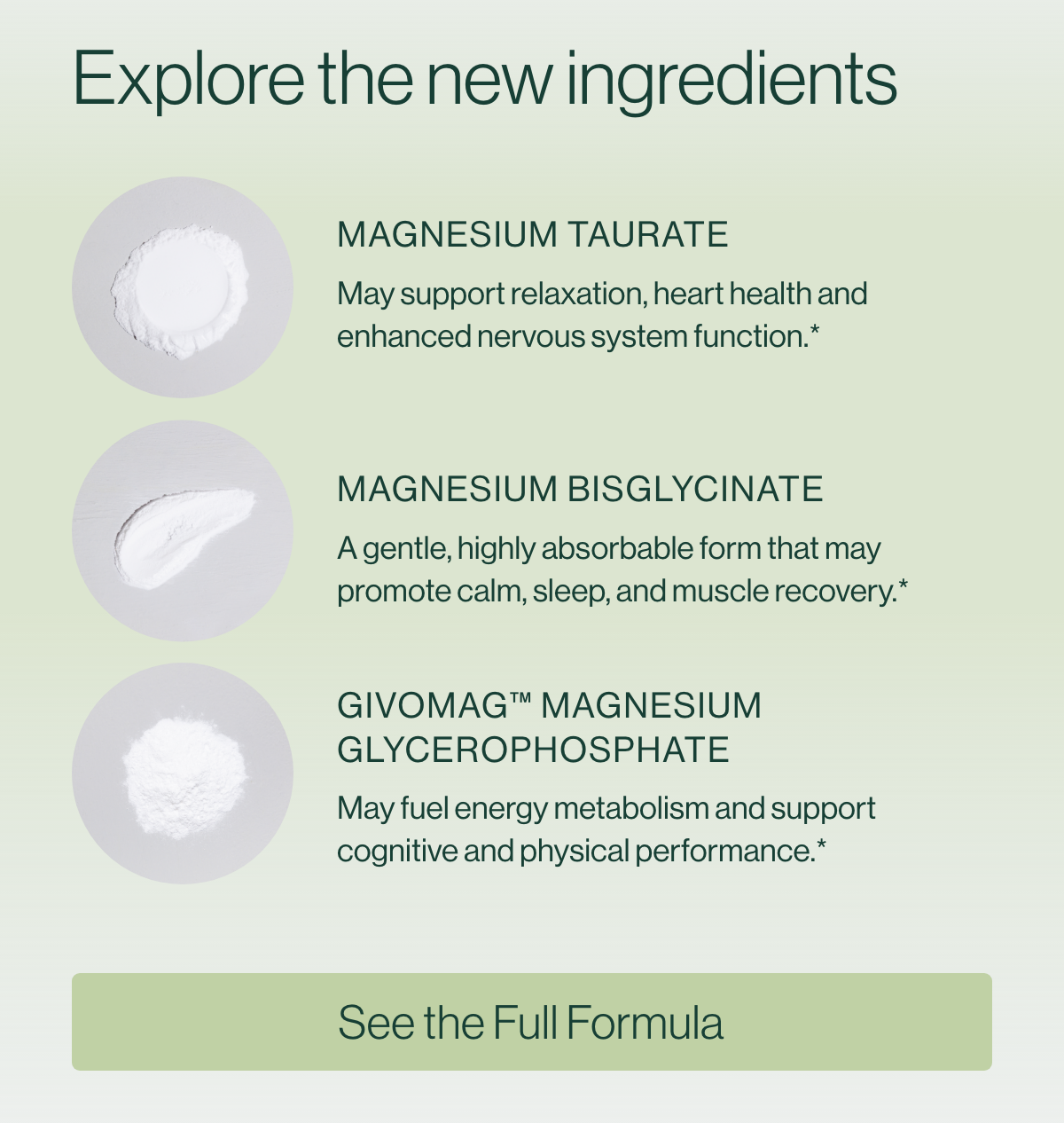 Explore the new ingredients