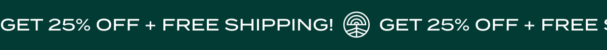 Black Friday is here! 25% off + free shipping