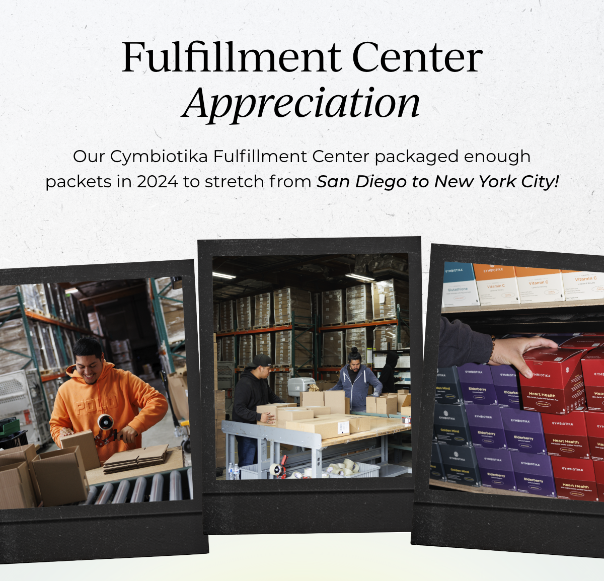 Fulfillment center Appreciation
