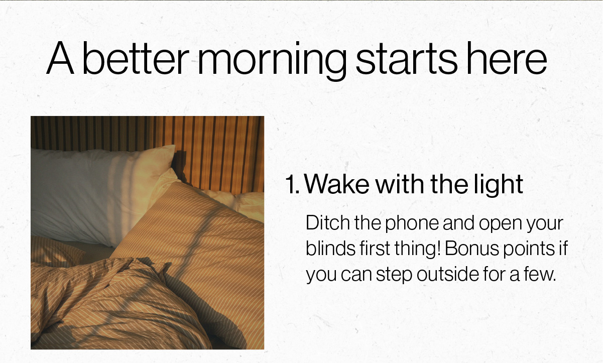 1. Wake with the light