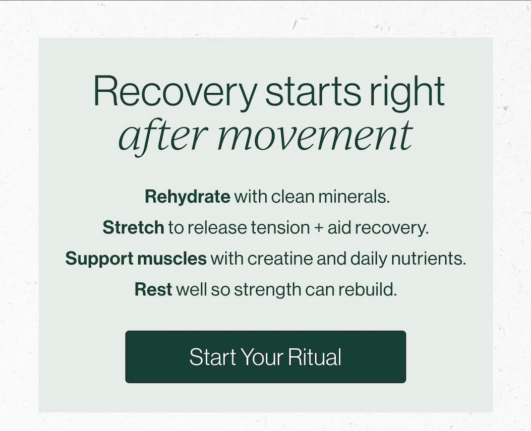 Recovery starts right after movement