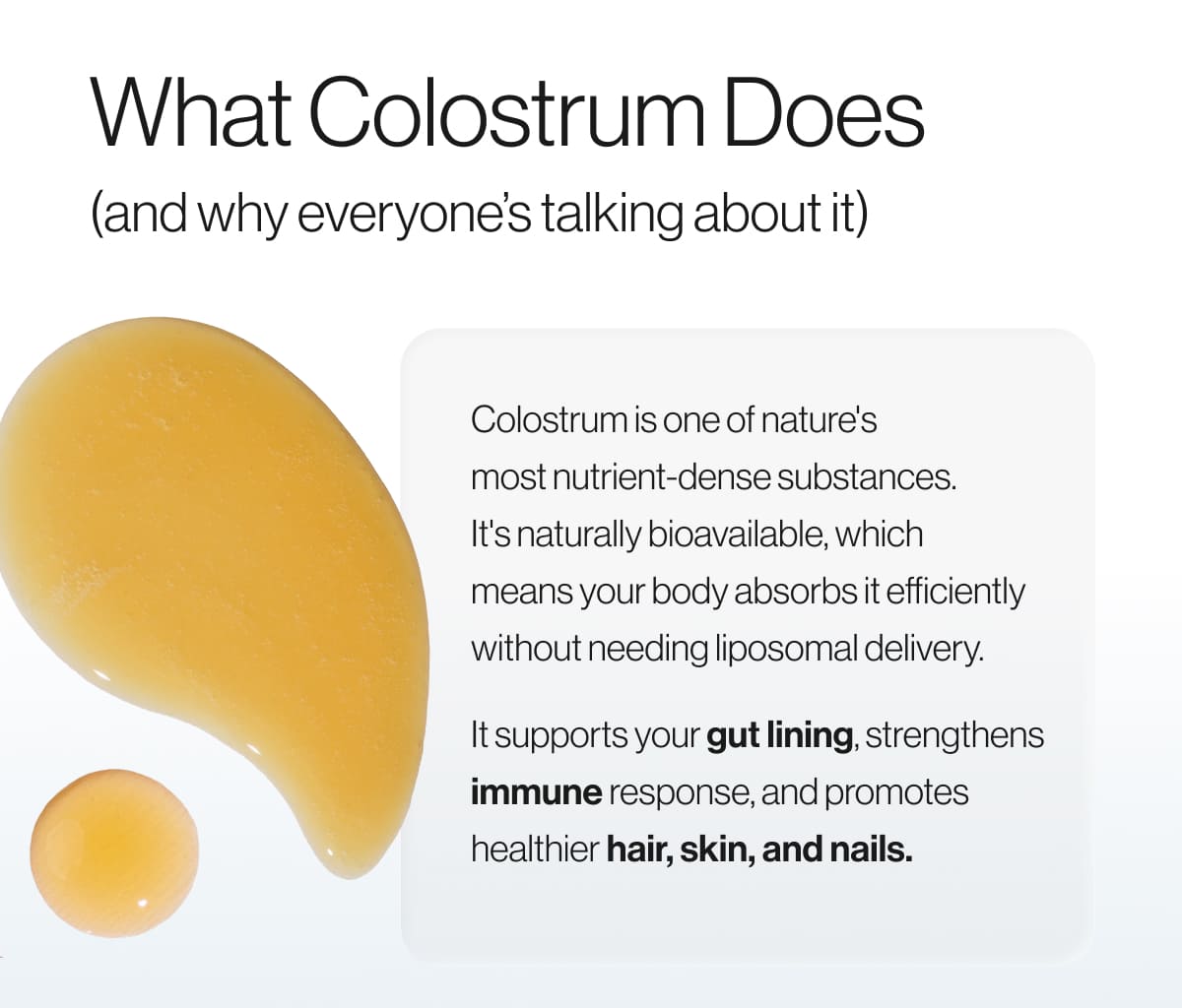 what Colostrum does