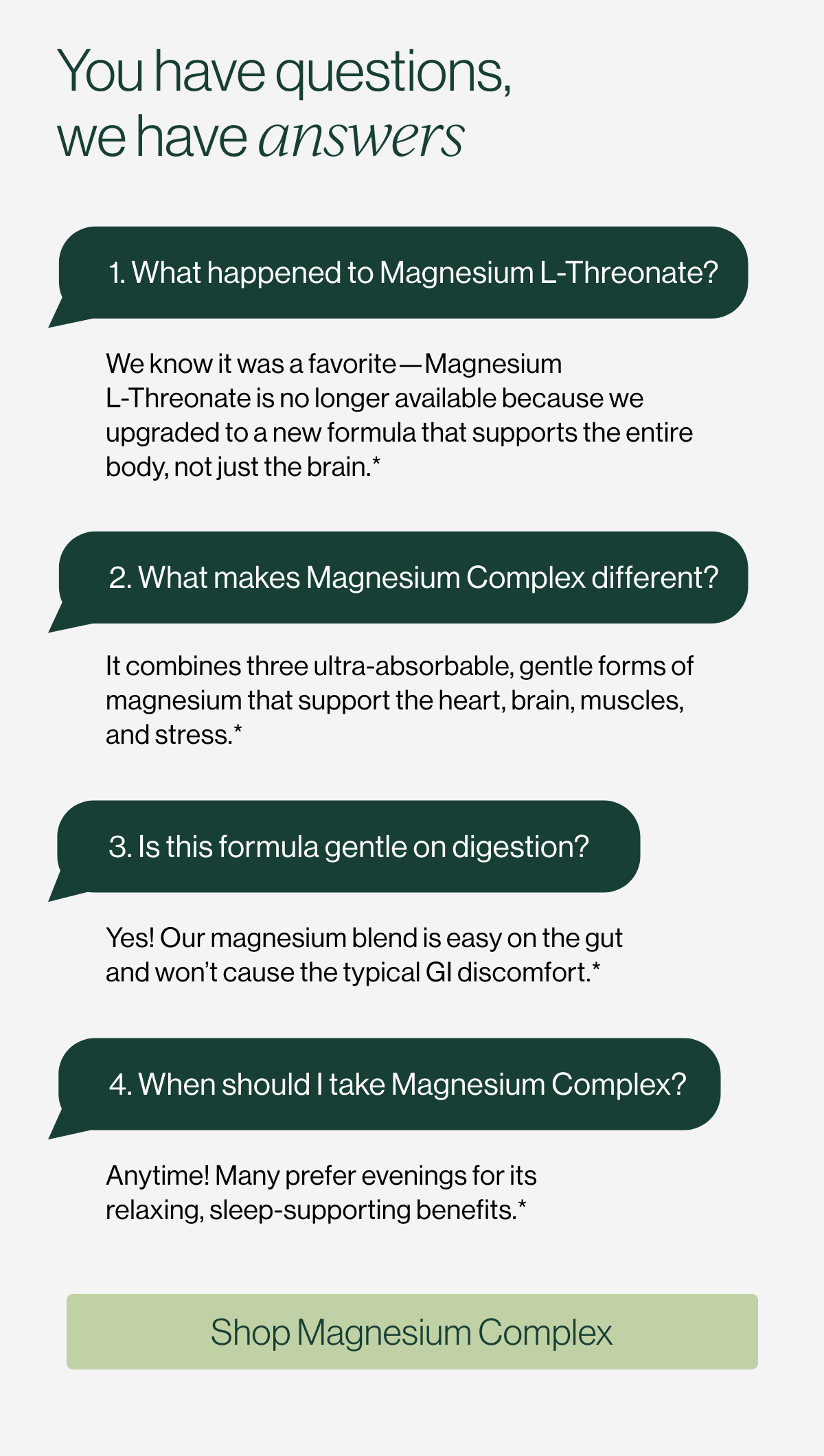 You have questions, we have answers