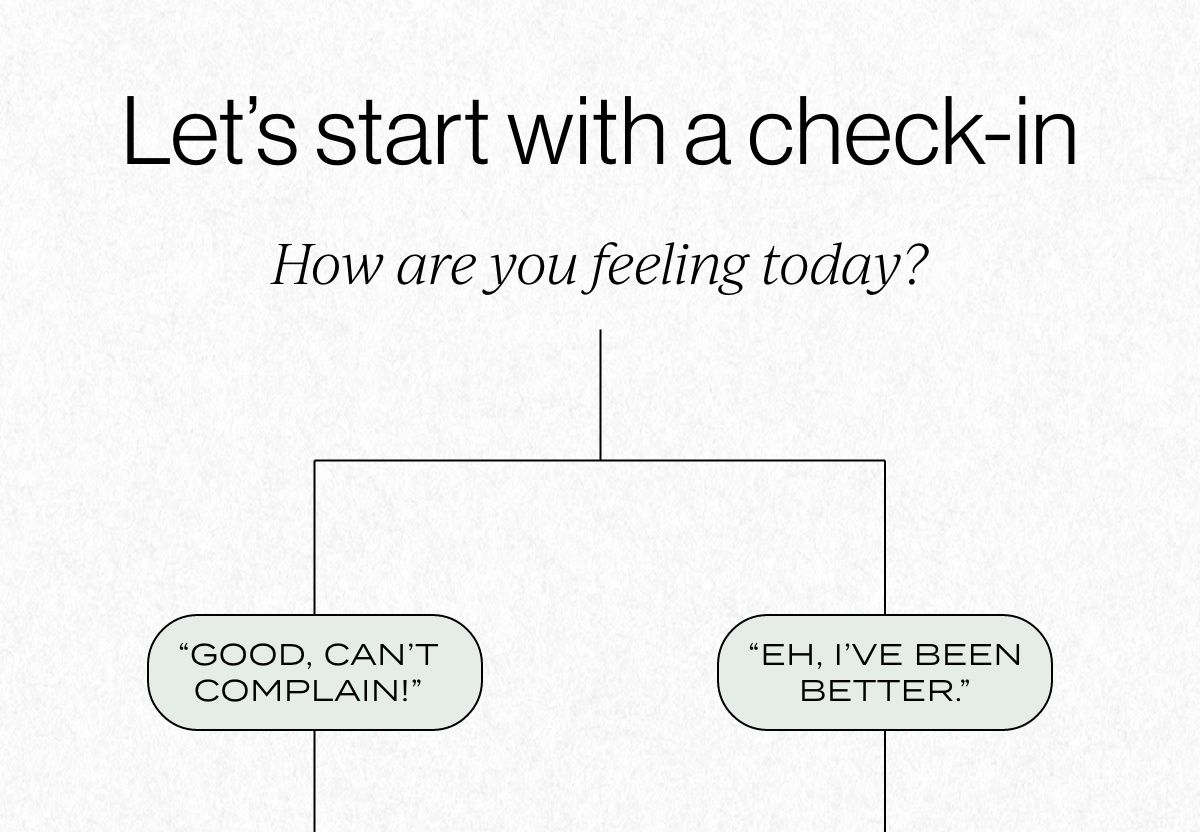 Let's start with a check-in