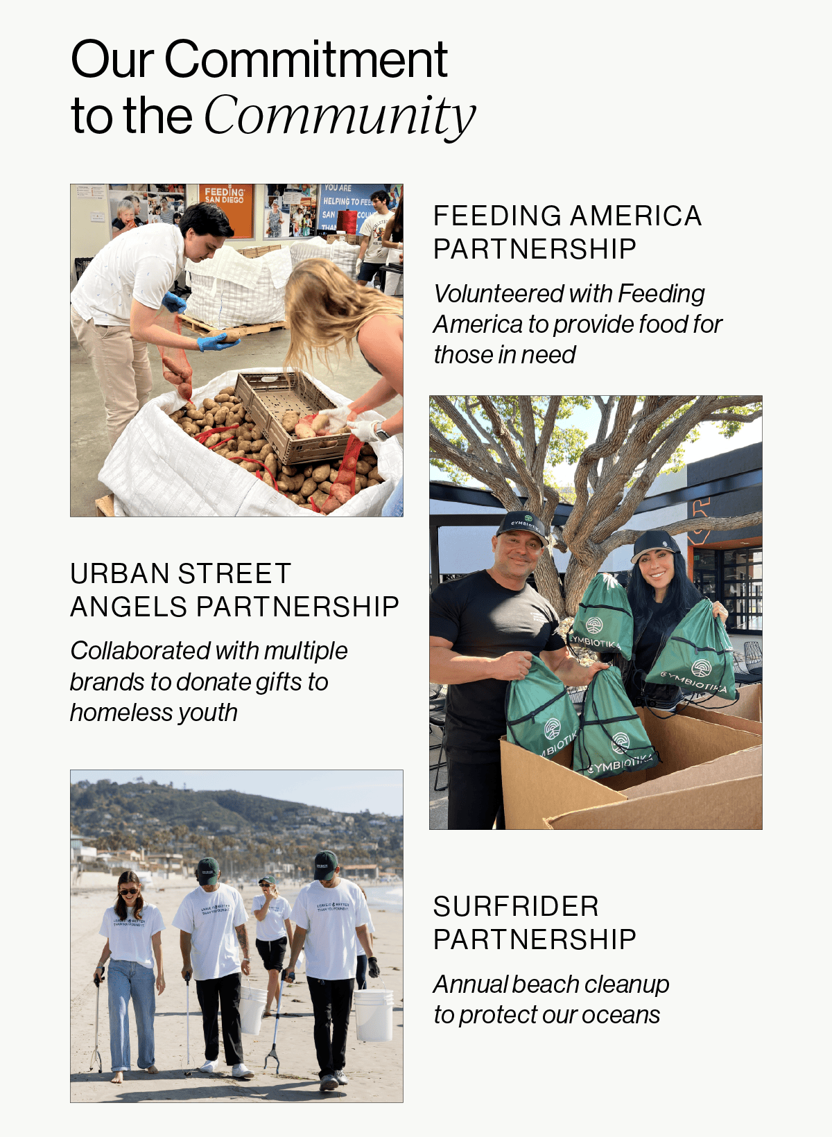 Our Commitment to the community 