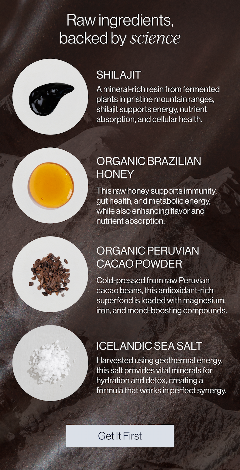 Raw ingredients, backed by science