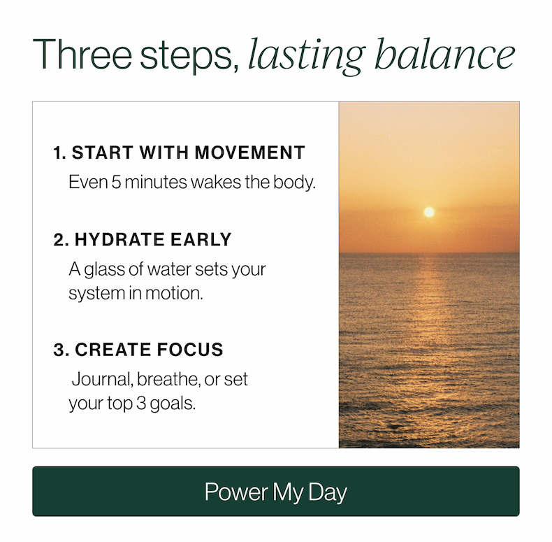 Three steps, lasting balance