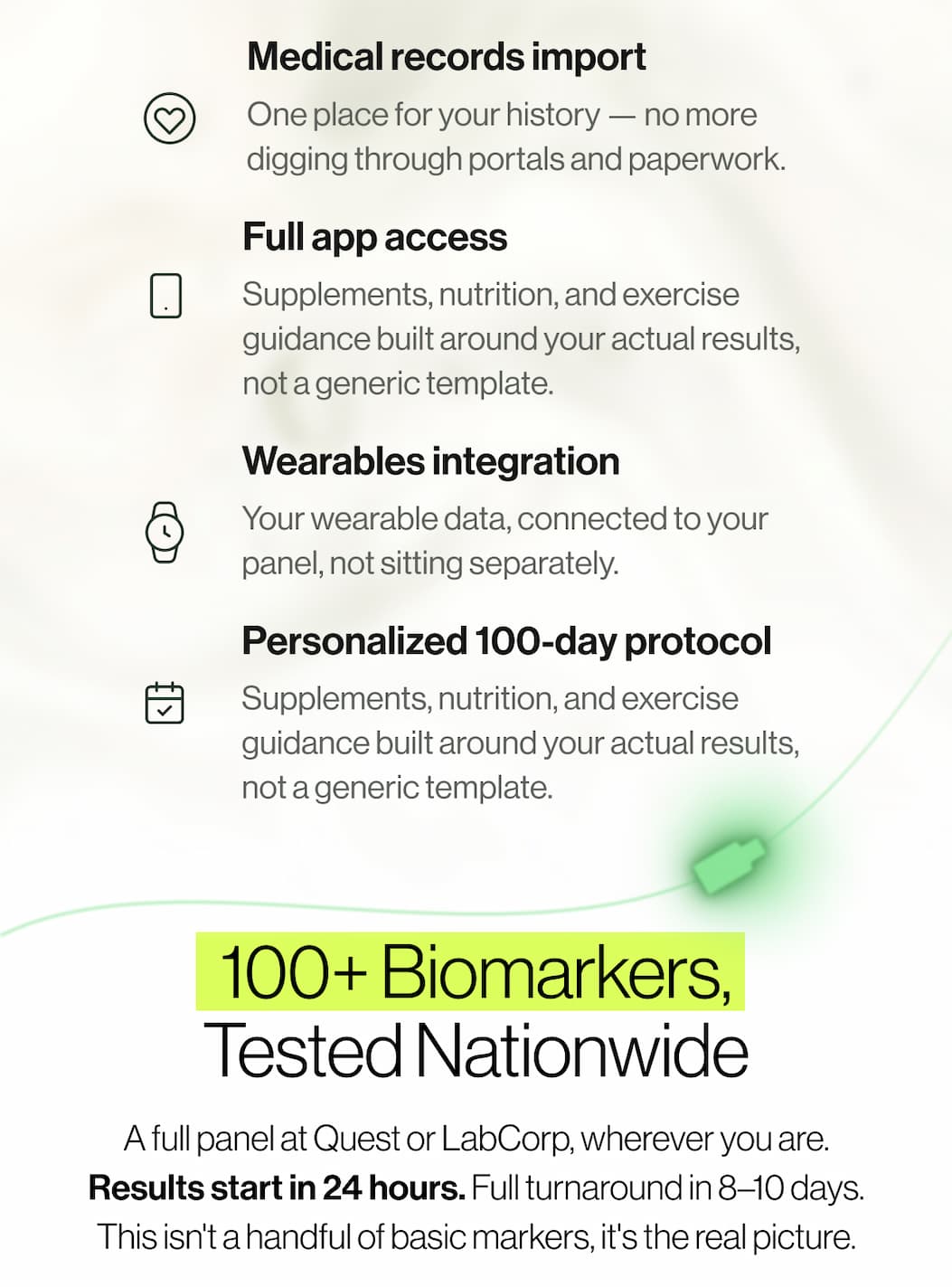 100+ Biomarkers, Tested Nationwide